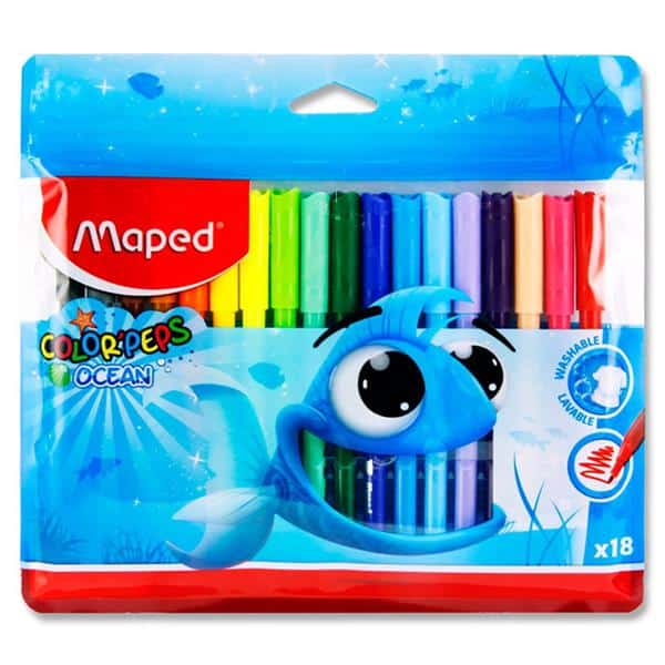 Crayon de couleur Maped COLOR'PEPS INFINITY en pochette de 18